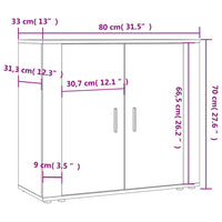 Thumbnail for Sideboard Grau Sonoma 80x33x70 cm Holzwerkstoff