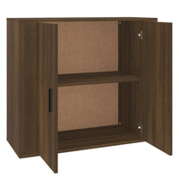 Thumbnail for Sideboard Braun Eichen-Optik 80x33x70 cm Holzwerkstoff