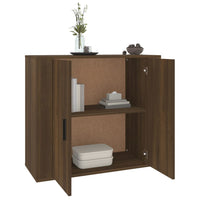 Thumbnail for Sideboard Braun Eichen-Optik 80x33x70 cm Holzwerkstoff
