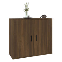 Thumbnail for Sideboard Braun Eichen-Optik 80x33x70 cm Holzwerkstoff