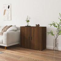 Thumbnail for Sideboard Braun Eichen-Optik 80x33x70 cm Holzwerkstoff
