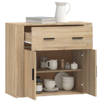 Thumbnail for Sideboard Sonoma-Eiche 80x33x70 cm Holzwerkstoff