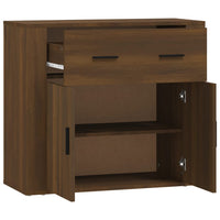 Thumbnail for Sideboard Braun Eichen-Optik 80x33x70 cm Holzwerkstoff