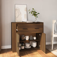 Thumbnail for Sideboard Braun Eichen-Optik 80x33x70 cm Holzwerkstoff