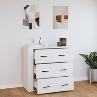 Thumbnail for Sideboard Weiß 80x33x70 cm Holzwerkstoff