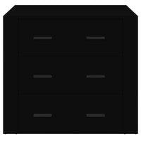 Thumbnail for Sideboard Schwarz 80x33x70 cm Holzwerkstoff