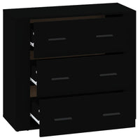 Thumbnail for Sideboard Schwarz 80x33x70 cm Holzwerkstoff