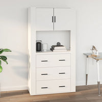 Thumbnail for Wandschrank Weiß 80x33x80 cm Holzwerkstoff