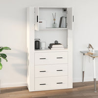 Thumbnail for Wandschrank Weiß 80x33x80 cm Holzwerkstoff