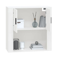 Thumbnail for Wandschrank Weiß 80x33x80 cm Holzwerkstoff