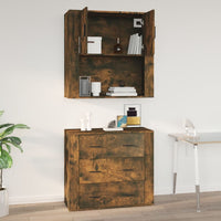 Thumbnail for Wandschrank Räuchereiche 80x33x80 cm Holzwerkstoff