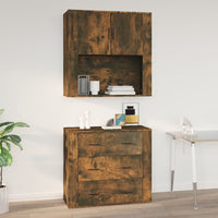 Thumbnail for Wandschrank Räuchereiche 80x33x80 cm Holzwerkstoff