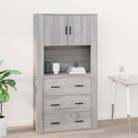 Thumbnail for Wandschrank Grau Sonoma 80x33x80 cm Holzwerkstoff