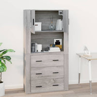 Thumbnail for Wandschrank Grau Sonoma 80x33x80 cm Holzwerkstoff