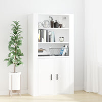 Thumbnail for Wandschrank Weiß 80x33x80 cm Holzwerkstoff