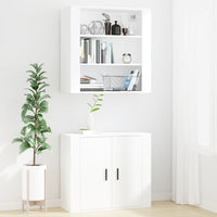Thumbnail for Wandschrank Weiß 80x33x80 cm Holzwerkstoff