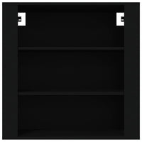 Thumbnail for Wandschrank Schwarz 80x33x80 cm Holzwerkstoff