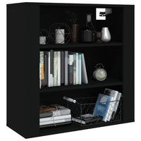 Thumbnail for Wandschrank Schwarz 80x33x80 cm Holzwerkstoff