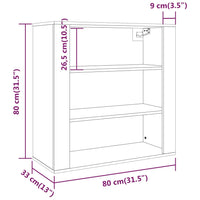 Thumbnail for Wandschrank Sonoma-Eiche 80x33x80 cm Holzwerkstoff