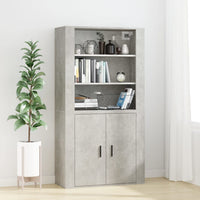 Thumbnail for Wandschrank Betongrau 80x33x80 cm Holzwerkstoff
