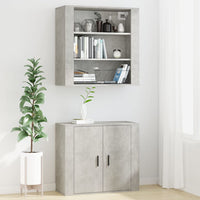 Thumbnail for Wandschrank Betongrau 80x33x80 cm Holzwerkstoff