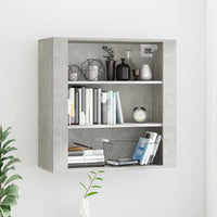 Thumbnail for Wandschrank Betongrau 80x33x80 cm Holzwerkstoff