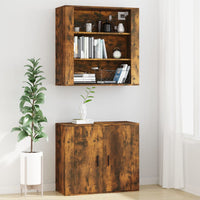 Thumbnail for Wandschrank Räuchereiche 80x33x80 cm Holzwerkstoff