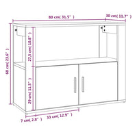 Thumbnail for Sideboard Weiß 80x30x60 cm Holzwerkstoff
