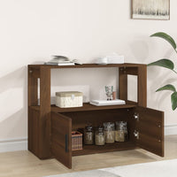 Thumbnail for Sideboard Braun Eichen-Optik 80x30x60 cm Holzwerkstoff