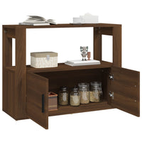 Thumbnail for Sideboard Braun Eichen-Optik 80x30x60 cm Holzwerkstoff