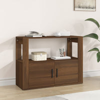 Thumbnail for Sideboard Braun Eichen-Optik 80x30x60 cm Holzwerkstoff