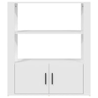 Thumbnail for Sideboard Weiß 80x30x90 cm Holzwerkstoff