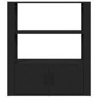 Thumbnail for Sideboard Schwarz 80x30x90 cm Holzwerkstoff
