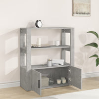 Thumbnail for Sideboard Betongrau 80x30x90 cm Holzwerkstoff