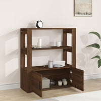 Thumbnail for Sideboard Braun Eichen-Optik 80x30x90 cm Holzwerkstoff