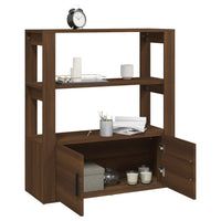Thumbnail for Sideboard Braun Eichen-Optik 80x30x90 cm Holzwerkstoff