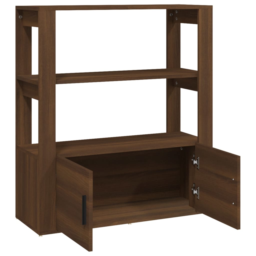 Sideboard Braun Eichen-Optik 80x30x90 cm Holzwerkstoff
