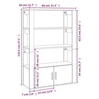 Thumbnail for Sideboard Hochglanz-Weiß 80x30x119,5 cm Holzwerkstoff
