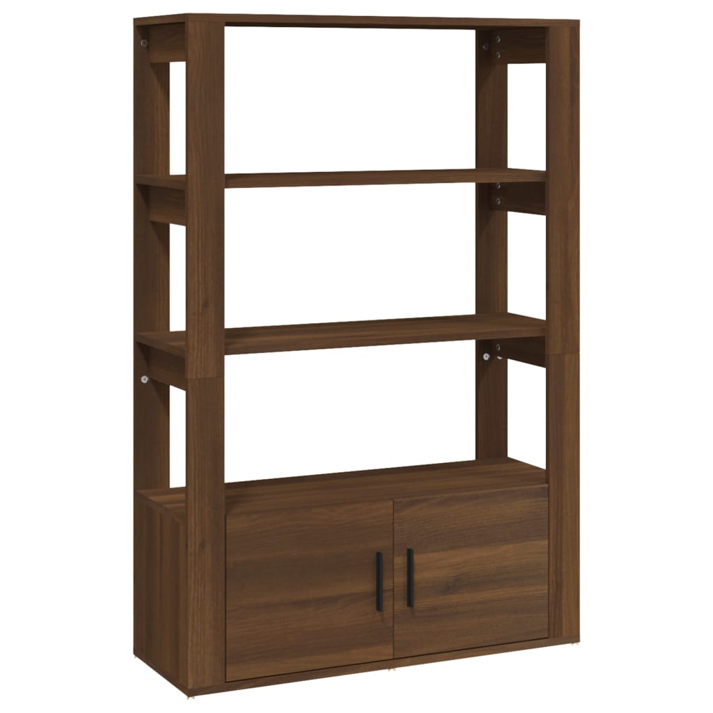 Sideboard Braun Eichen-Optik 80x30x119,5 cm Holzwerkstoff