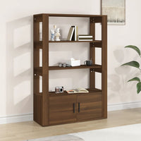 Thumbnail for Sideboard Braun Eichen-Optik 80x30x119,5 cm Holzwerkstoff