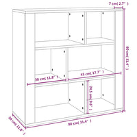 Thumbnail for Sideboard Grau Sonoma 80x30x80 cm Holzwerkstoff