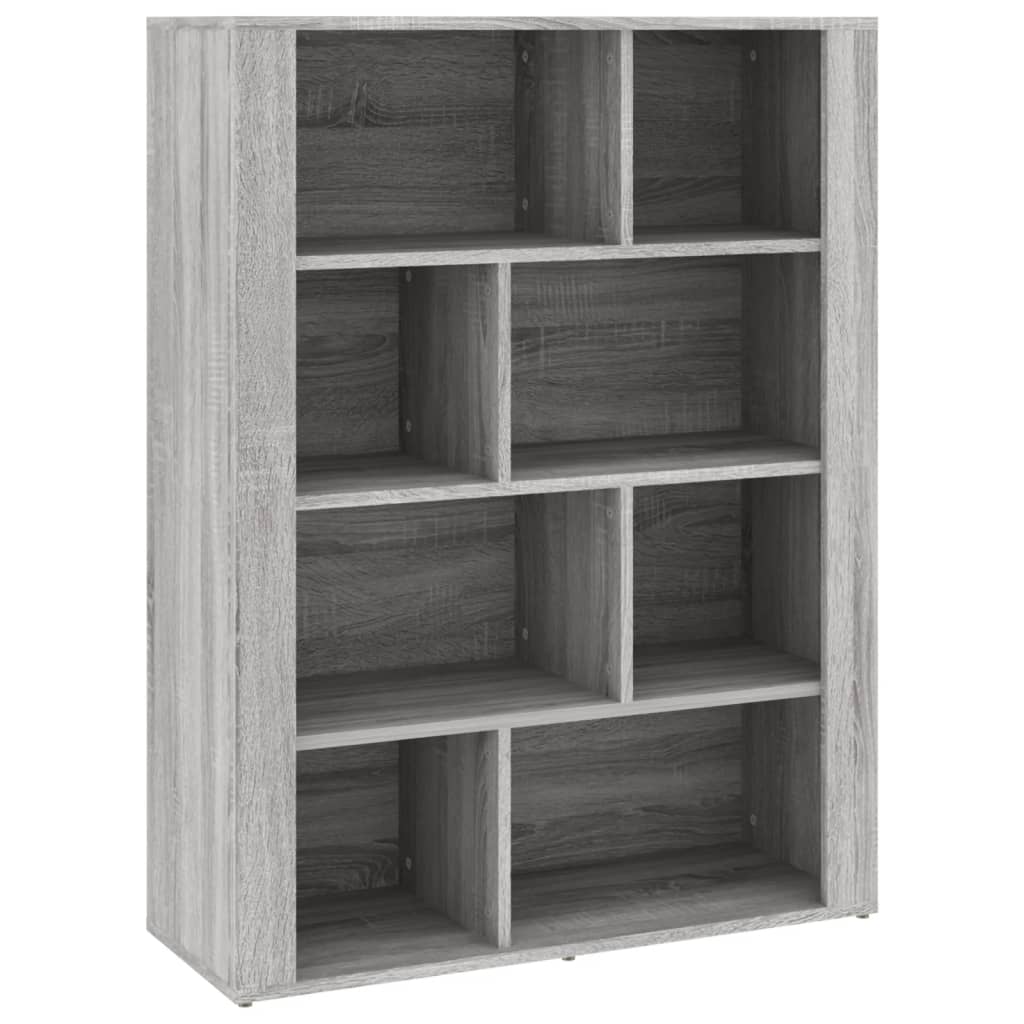 Sideboard Grau Sonoma 80x30x106 cm Holzwerkstoff