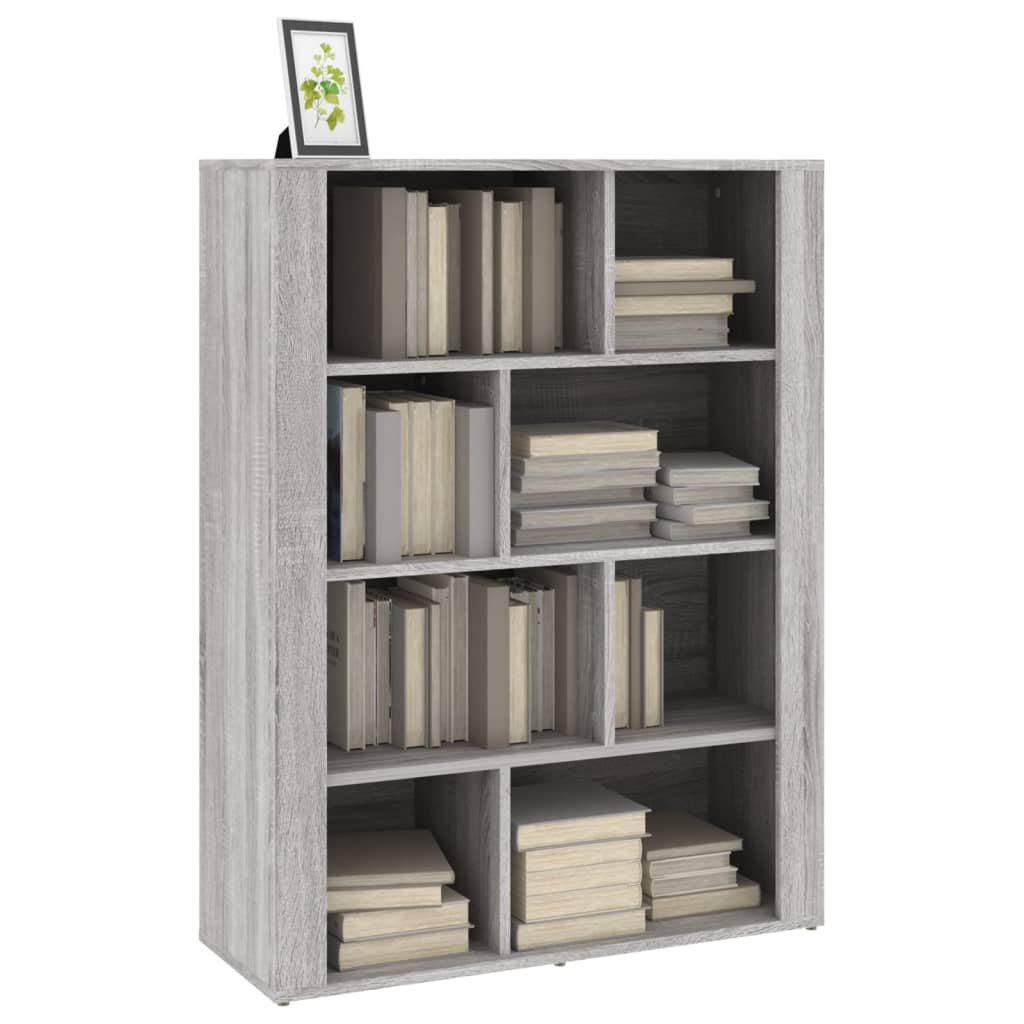 Sideboard Grau Sonoma 80x30x106 cm Holzwerkstoff