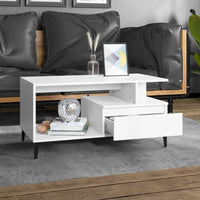 Thumbnail for Couchtisch Weiß 90x49x45 cm Holzwerkstoff