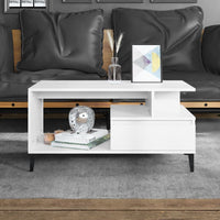 Thumbnail for Couchtisch Weiß 90x49x45 cm Holzwerkstoff