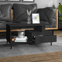 Thumbnail for Couchtisch Schwarz 90x49x45 cm Holzwerkstoff
