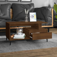 Thumbnail for Couchtisch Braun Eichen-Optik 90x49x45 cm Holzwerkstoff