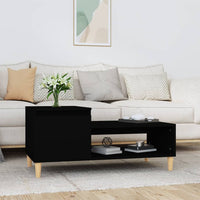 Thumbnail for Couchtisch Schwarz 100x50x45 cm Holzwerkstoff