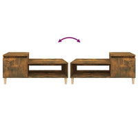 Thumbnail for Couchtisch Räuchereiche 100x50x45 cm Holzwerkstoff