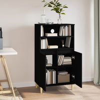 Thumbnail for Highboard Schwarz 60x36x110 cm Holzwerkstoff